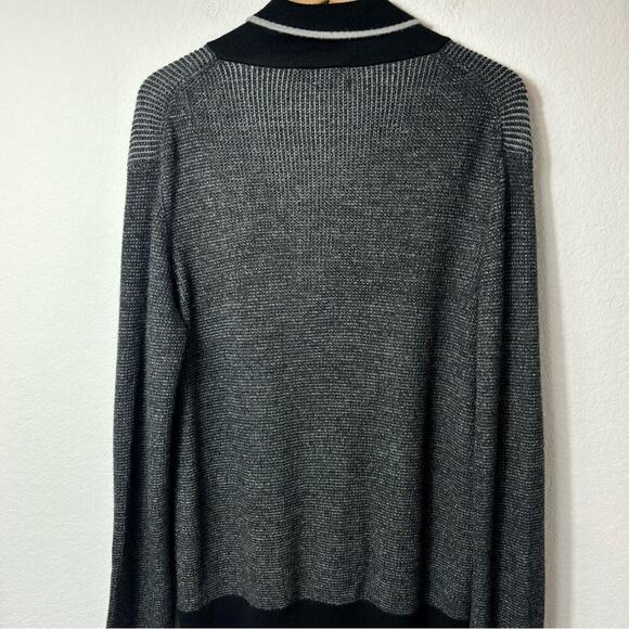 ARMANI EXCHANGE GREY BLACK LONG SLEEVE MEN SOFT MATERIALS WOOL SWEATER XL - Picture 3 of 5